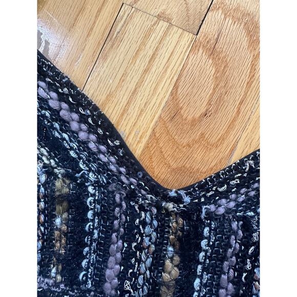 Free People Boucle Knit Bodycon Cap Sleeve Dress Little Black Dress LBD S Small - Picture 11 of 14